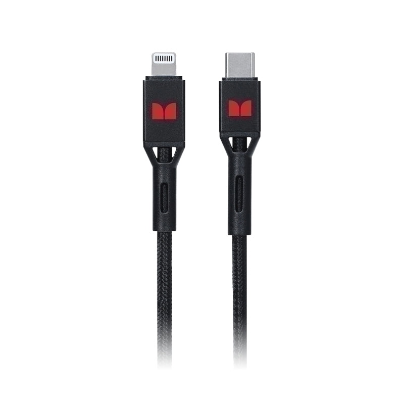 Monster Lightning to USB-C Braided Cable - Black 1.2m - MT-1.2MLTOCBB