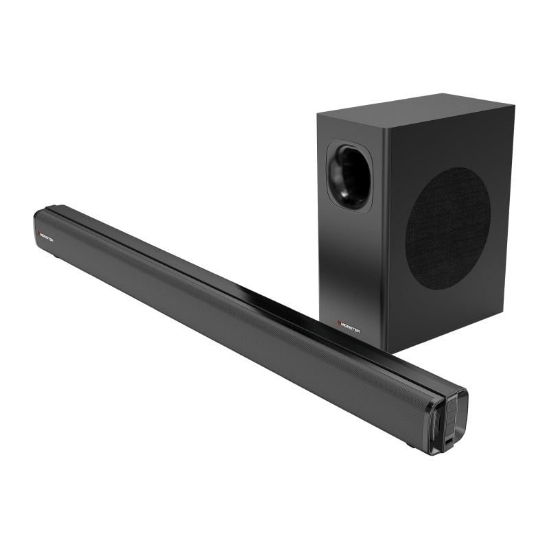 Monster 2.1 Channel 80-Watt Soundbar with Wireless Subwoofer - MT-SB21