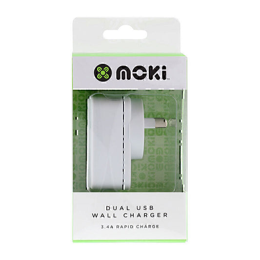 Moki Dual USB Wall Charger Wh  - ACC MUSBWW