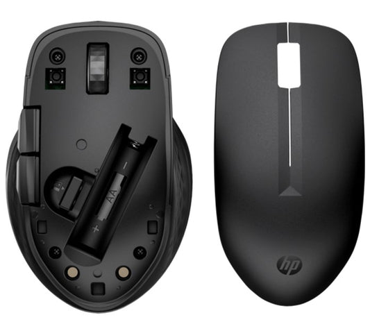 HP 435 Multi-Device Wireless Mouse 4000 DPI 4 Programmable Buttons Adjustable Wheel Speed Fast Cursor Tracking 2yrs Battery Life Light Weight 78g 3B4Q5AA