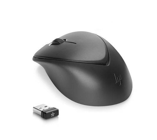 HP Premium Wireless Mouse 1600DPI High-Perfomance Hyper-Fast Scroll Soft-Touch fits Left/Right Hand Fingerprint Resistant Recharge USB Cable 1JR31AA