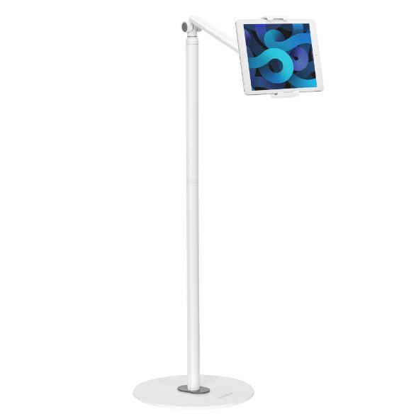 mbeat activiva Universal iPad & Tablet Floor Stand Stand Tall Secure and Robust Freestyle Adjustment Mobile Display Stand Material:Aluminium, Plastic ACA-TSTD-02WHT
