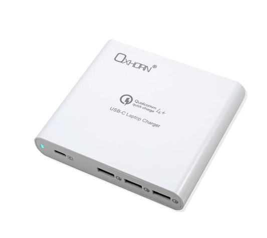Oxhorn USB-C Quick Charge 3.0 Laptop Notebook Charger - Fast Charging 40W Power USB Type C, USB 3.0, USB-A, *Clearance* NB-PD40