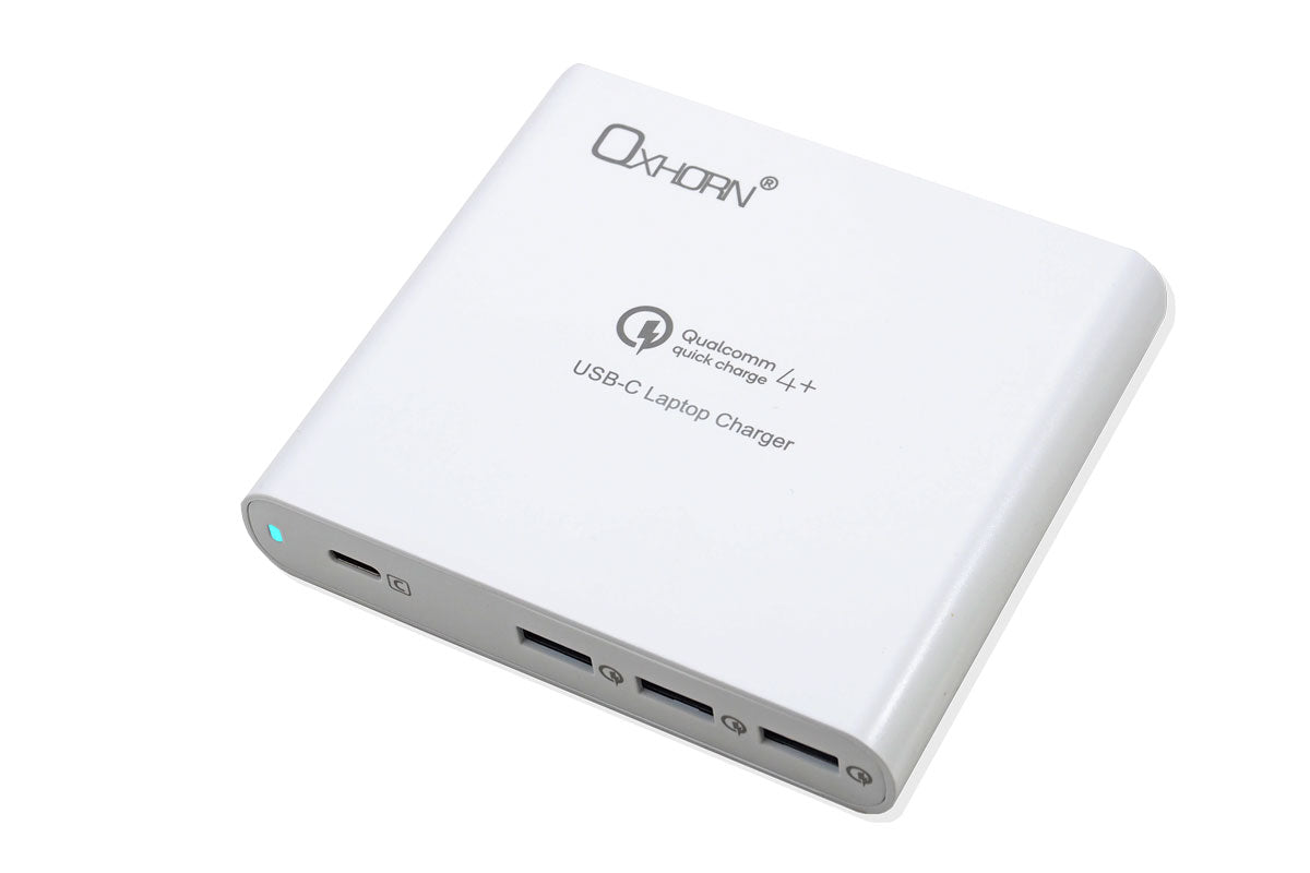 Oxhorn Multi-Functional USB Type C 87W Laptop Notebook Tablet Quick Charge 4 Port 1xUSB-C 3xUSB-A Power Adapter USB-C cable NB-PD87-plus