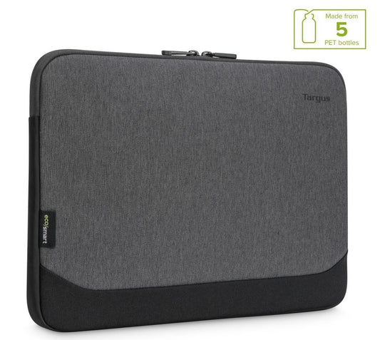 Targus 15.6' Cypress EcoSmart Sleeve for Laptop Notebook Tablet - Up to 15.6', Made with 5 Recycled Plastic Water Bottles - Grey TBS64702GL