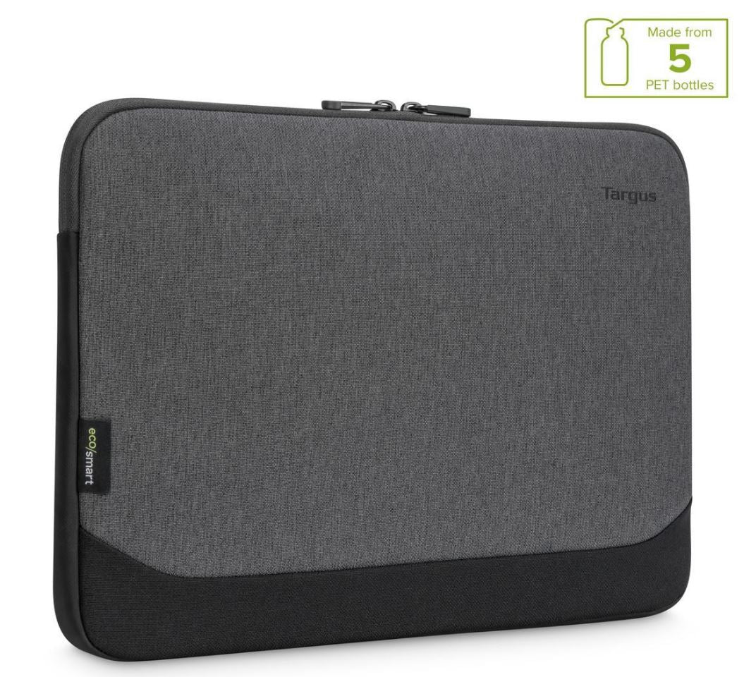 Targus 15.6' -16' Cypress EcoSmart Sleeve for Laptop Notebook Tablet - Up to 15.6', Made with 5 Recycled Plastic Water Bottles - Grey TBS64702GL