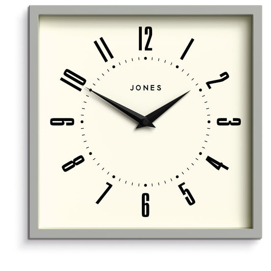 Newgate Jones Box Wall Clock Grey NGJBOX219PGY