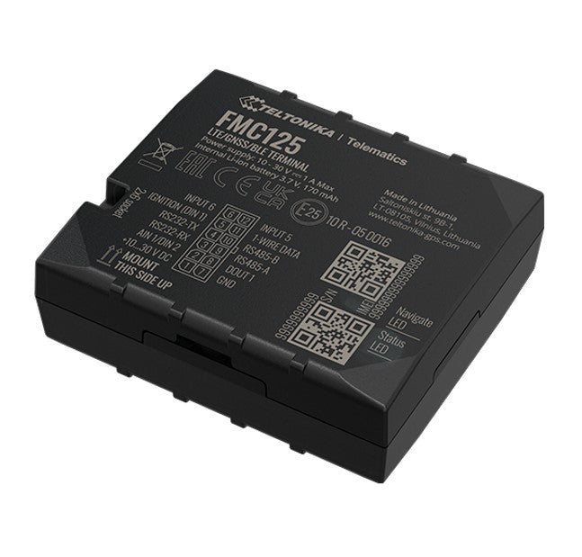 Teltonika FMC125 Advanced LTE Terminal with GNSS and LTE/GSM Connectivity, RS485/RS232 Interfaces and Backup Battery FMC12547XW01
