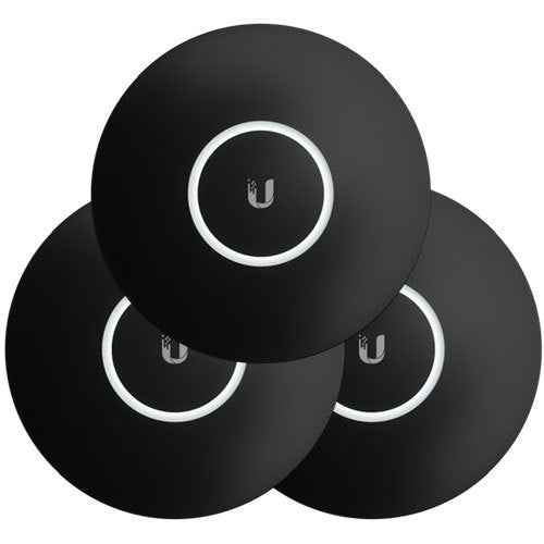 Ubiquiti UniFi Hard Cover Skin Casing, 3-Pack, Black Design, Compatiable with Access Point nanoHD, U6 Lite and U6+, Incl 2Yr Warr nHD-cover-Black-3