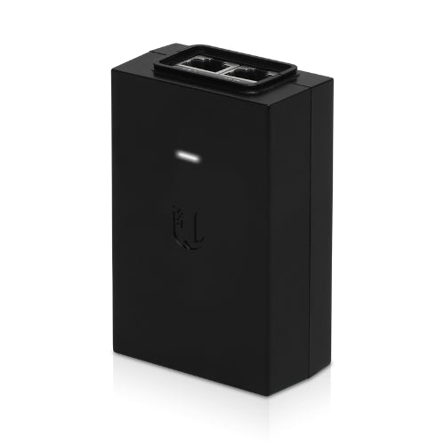 Ubiquiti POE Injector, 48V DC 24W Gigabit Lan, Black, Surge and Clamping Protection, Superceded by NHU-U-POE-AT POE-48-24W-G