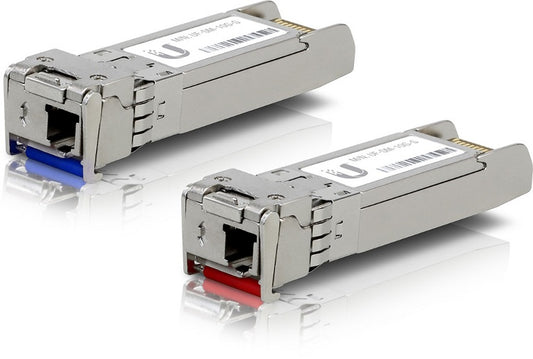 Ubiquiti UFiber SFP+ Single-Mode Module, 10G BiDi, 2 Pack, Same 10 Gbps Speed, Less Cable Required (Single Strand, LC Connector), 2Yr Warr UACC-OM-SM-10G-S-2