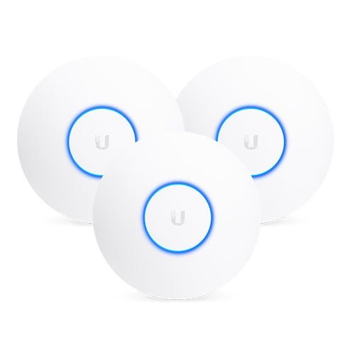 Ubiquiti NanoHD Unifi Compact 802.11ac Wave2 MU-MIMO Enterprise Access Point, 3-Pack *PoE injector is not included, Upgrade from AC-PRO UAP-nanoHD-3