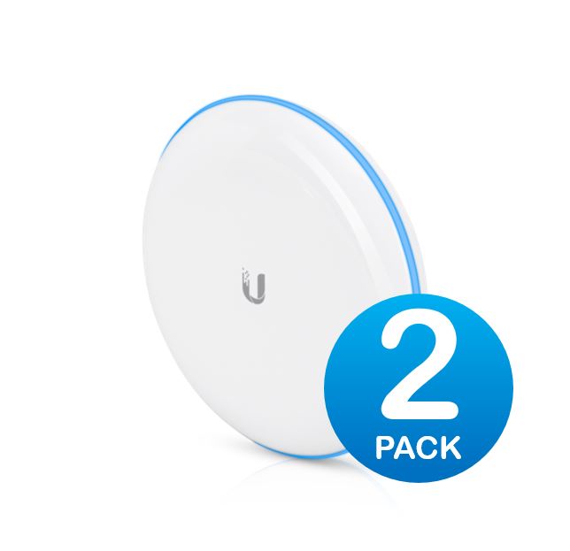 Ubiquiti UniFi Building-to-Building Bridge - 60GHz 1.7Gbps Link - Complete PtP Link, Built-in LED alignment indicators, Sold as 2 Pack UBB