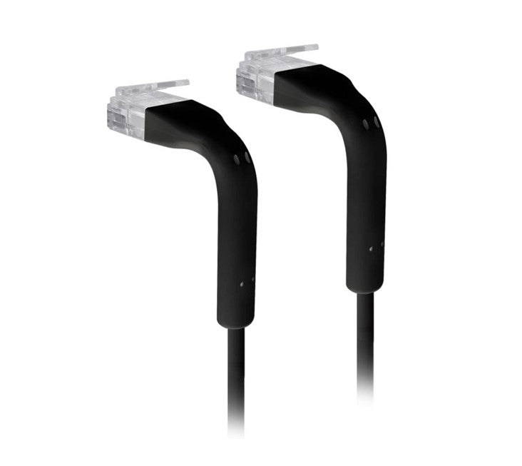 Ubiquiti UniFi Patch Cable Single Unit, 1m, Black, End Bendable to 90 Degree, RJ45 Ethernet Cable, Cat6, Ultra-Thin 3mm Diameter U-Cable-Patch-1M-RJ45-BK