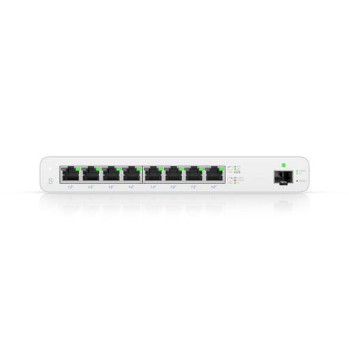 Ubiquiti UISP Switch, 8-Port GbE Switch w/ 27V Passive PoE, For MicroPoP Applications, 110W PoE Budget, Fanless, Layer 2 Switching, Incl 2Yr Warr UISP-S