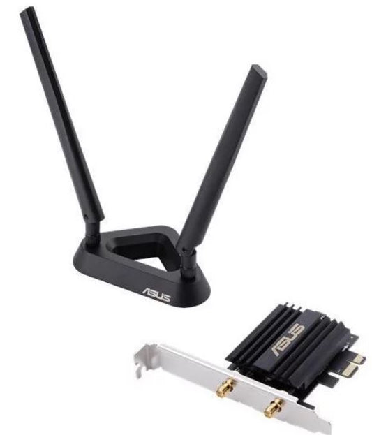 ASUS PCE-AX58BT AX3000 Dual Band PCI-E WiFi 6 (802.11ax) Adapter 2 EXT Antennas, Supports 160MHz, Bluetooth 5.0, WPA3, OFDMA and MU-MIMO ( NIC ) PCE-AX58BT