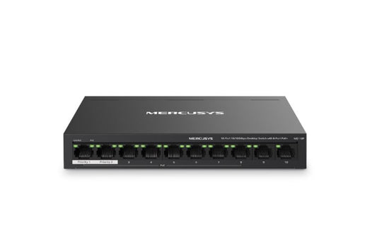 Mercusys MS110P 10-Port 10/100Mbps Desktop Switch with 8-Port PoE+, Up to 250 m MS110P