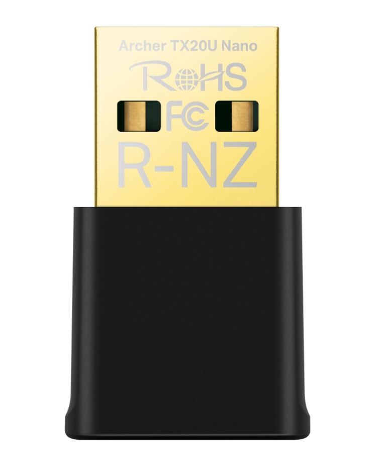TP-Link Archer TX20U Nano AX1800 Nano Wi-Fi 6 Wireless USB Adapter, 1201 Mbps at 5 GHz + 574 Mbps at 2.4 GHz, Internal Antennas, USB 3.0 Archer TX20U Nano
