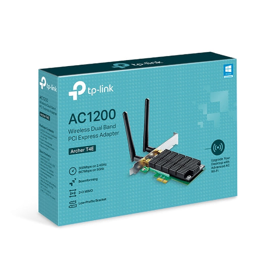 TP-Link Archer T4E AC1200 Wireless Dual Band PCIe Adapter, 867Mbps @ 5Ghz, 300Mbps @ 2.4Ghz Archer T4E