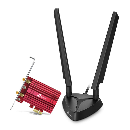 TP-Link Archer TXE75E AXE5400 Wi-Fi 6E Bluetooth 5.2 PCIe Adapter.2402 Mbps @ 6GH, 2402 Mbps @ 5 GHz.574 Mbps @2.4 GHz Archer TXE75E
