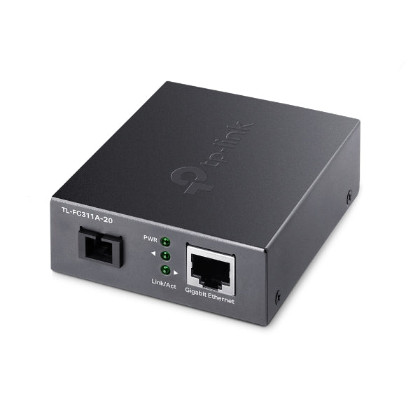 TP-Link TL-FC311A-20 Gigabit WDM Media Converter - IEEE 802.3u 1550nm 20KM 9/125 µm Single-Mode Fiber (Compatible with TL-FC311B-20) FC311A-20