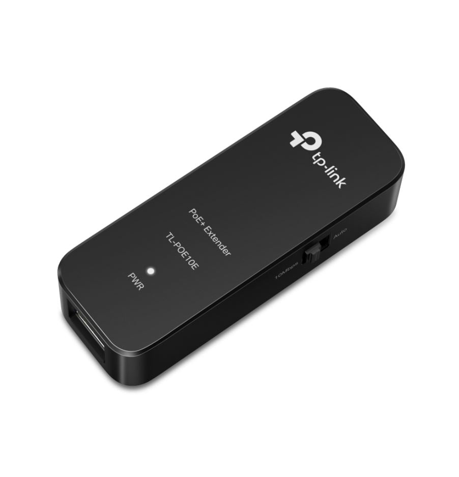 TP-Link POE10E Omada Fast Ethernet PoE+ Extender, 1x10/100 Mbps RJ45 PoE IN Port, 1x10/100 Mbps RJ45 PoE OUT Port POE10E