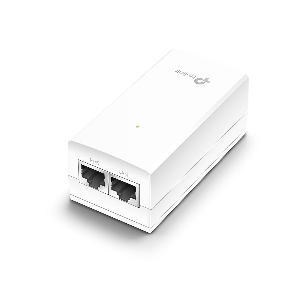 TP-Link POE2412G Omada 24V Passive PoE Injector Adapter, 1x Gigabit PoE Port, 1x Gigabit Non-PoE Port, Data and Power Carried over The Same Cable, 24V POE2412G