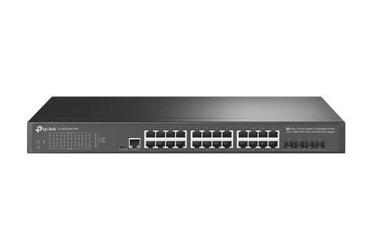 TP-Link TL-SG3428X-UPS JetStream 24-Port Gigabit L2+ Managed Switch with 4 10GE SFP+ Slots and UPS Power Supply TL-SG3428X-UPS