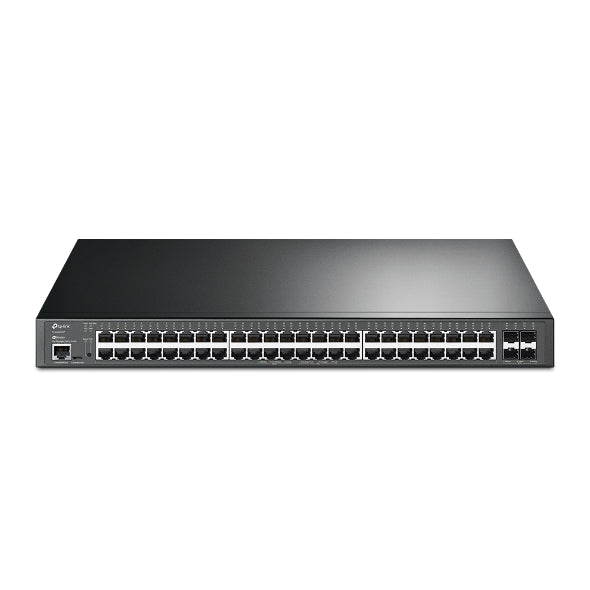 TP-Link SG3452XP Omada 48-Port PoE+ Gigabit L2+ Managed Switch with 4 10GE SFP+ Slots, Integration with Omada SDN Controller, Static Routing, OAM, DDM, SG3452XP