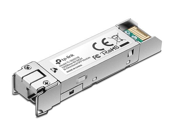 TP-Link 1000Base-BX WDM Bi-Directional SFP Module (TL-SM321B-2) TX: 1310nm, RX: 1550nm, Up To 2KM Transmission Distance, LC Simplex SM321B-2