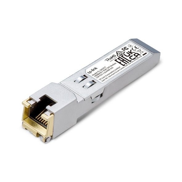 TP-Link TL-SM331T 1000BASE-T RJ45 SFP Module. 100m Reach Over UTP Cat 5e Or Above Cable, 1000BASE-T, TX Disable, Hot Swappable SM331T