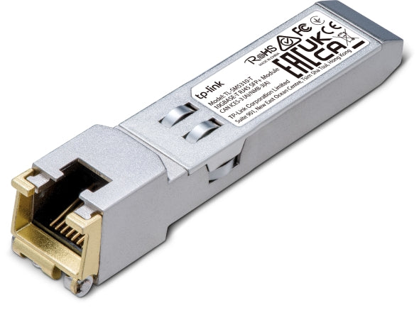 TP-Link TL-SM5310-T 10G BASE-T RJ45 SFP+ Module, Transmit data up to 30m* at 10 Gbps, Support DDM, Support TX Disable function, Metallic EnclosuRR SM5310-T