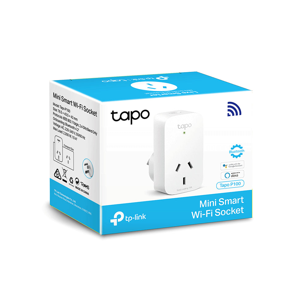 TP-Link Tapo P100(1-pack) Mini Smart Wi-Fi Socket Smart Plug, Remote Control, Voice Control, Away Mode, Easy Setup and Use Tapo P100(1-pack)