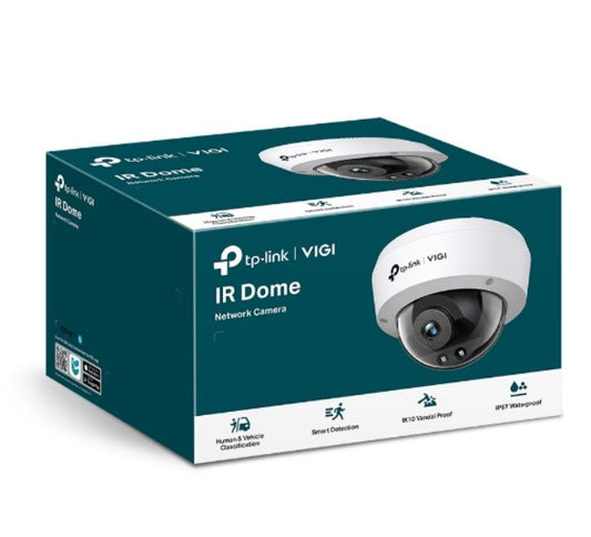 TP-Link VIGI 4MP C240I(2.8mm) IR Dome Network Camera, 4mm Lens, Smart Detection, 3YW VIGI C240I(2.8mm)