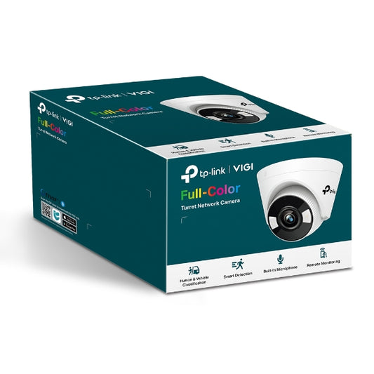 TP-Link VIGI 3MP C430(2.8mm) Full-Colour Turret Network Camera, 2.8mm Lens, Smart Detection, 3YW VIGI C430(2.8mm)