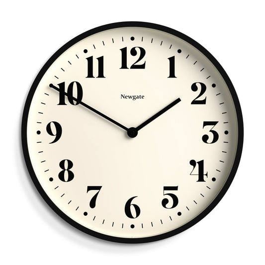 Newgate Number Two Wall Clock Matte Black NGNUMTWO240K