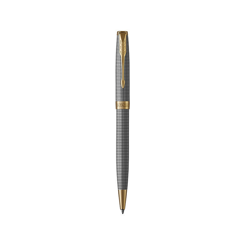 Parker Sonnet Cisele Ballpoint Pen - Silver Ciscele Pattern, Gold Trim - 1931492