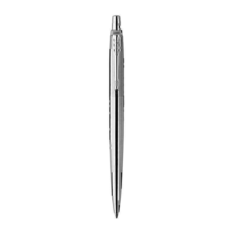 Parker Jotter Ballpoint Pen - Stainless Steel, Chrome Trim with Medium Tip, Blue Ink - 1953170