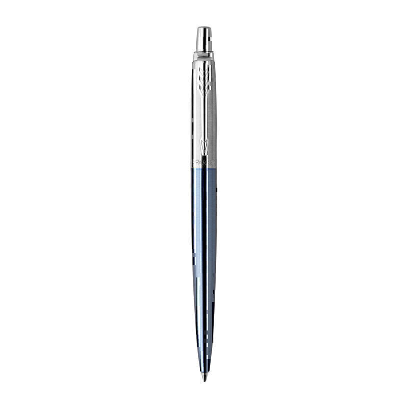 Parker Jotter Ballpoint Pen - Waterloo Blue, Chrome Trim with Medium Tip, Blue Ink - 1953191