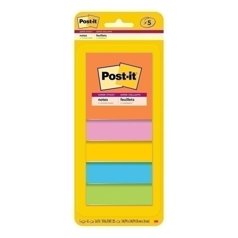 Post-It Super Sticky 3321-5SSAU Pk5 Box of 6 - 7100249376