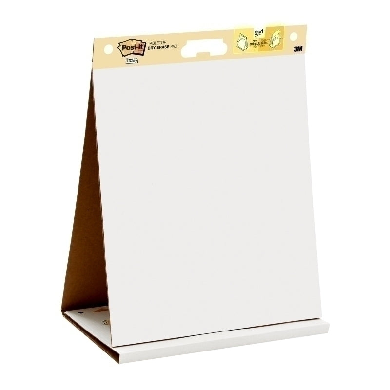 Post-It 563DE Super Sticky Table Top Easel Pad with Dry Erase 508 x 584mm - 7100171595