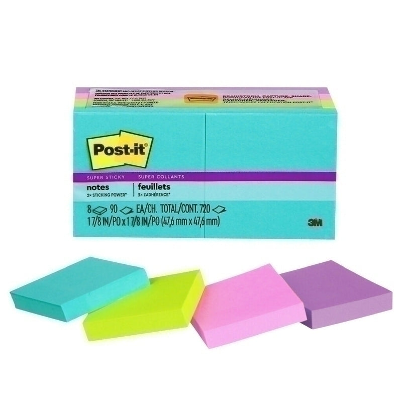 Post-It Super Sticky Note 622-8SSMIA Pk8 - 7100261625