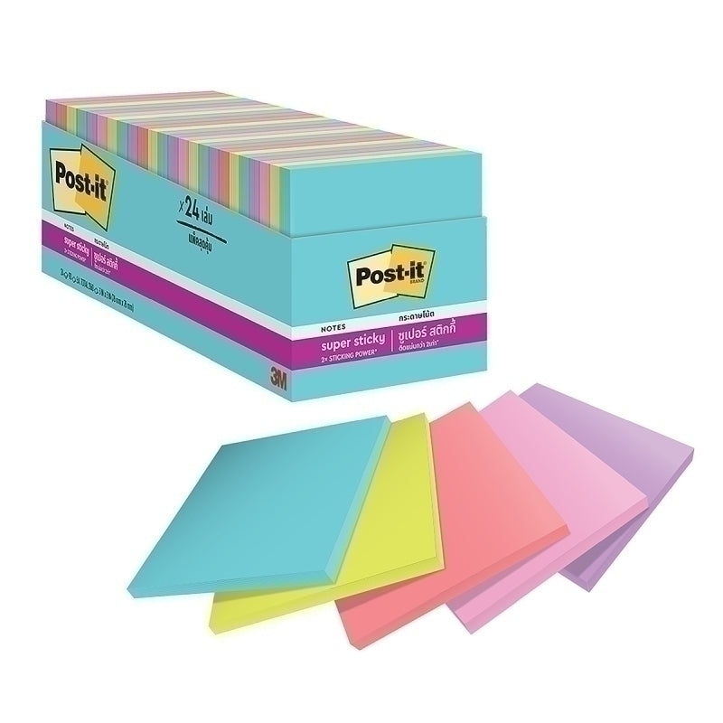 Post-It Super Sticky Notes 654-24SSMIA Pk24 - 7100281212