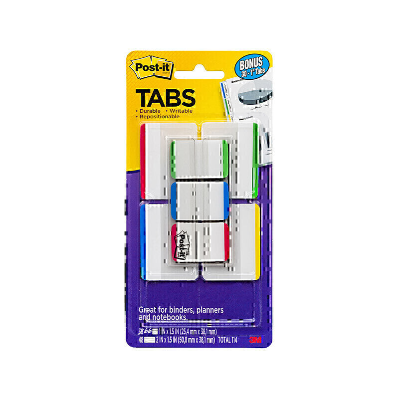 Post-It Tabs Assorted Sizes and Colours Value Pack - 70005126399
