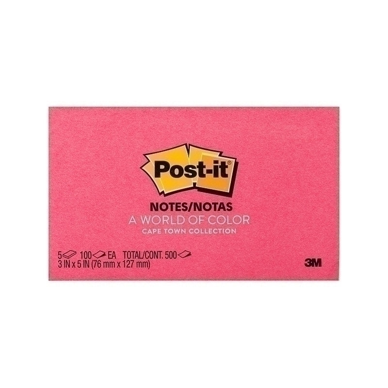 Post-It Notes Assorted Colours 76 x 127mm 5-Pack - 7012610430