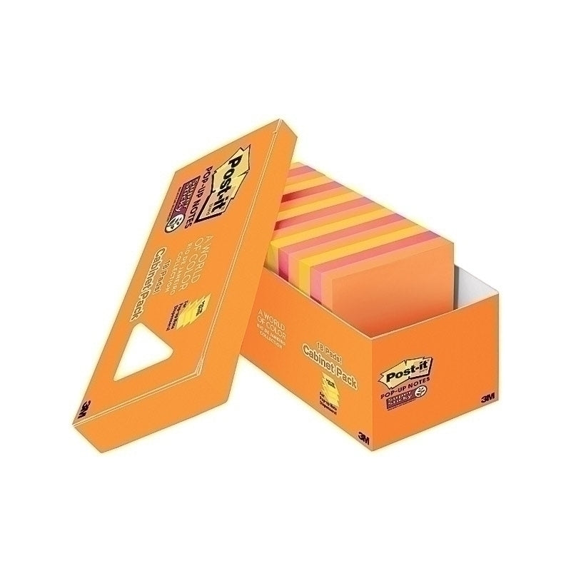 Post-It Super Sticky Pop-up Notes Rio De Janeiro 76 x 76mm 18-Pack - 7010372359