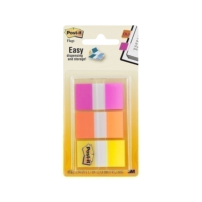 Post-It Flags Bright Colours 25 x 43mm 3-Pack - Box of 6 - 7100084141