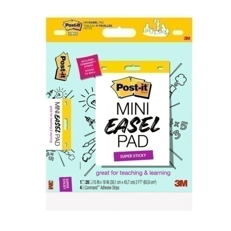 Post-It Super Sticky Mini Easel Pad White 380 x 457mm - 7100188003