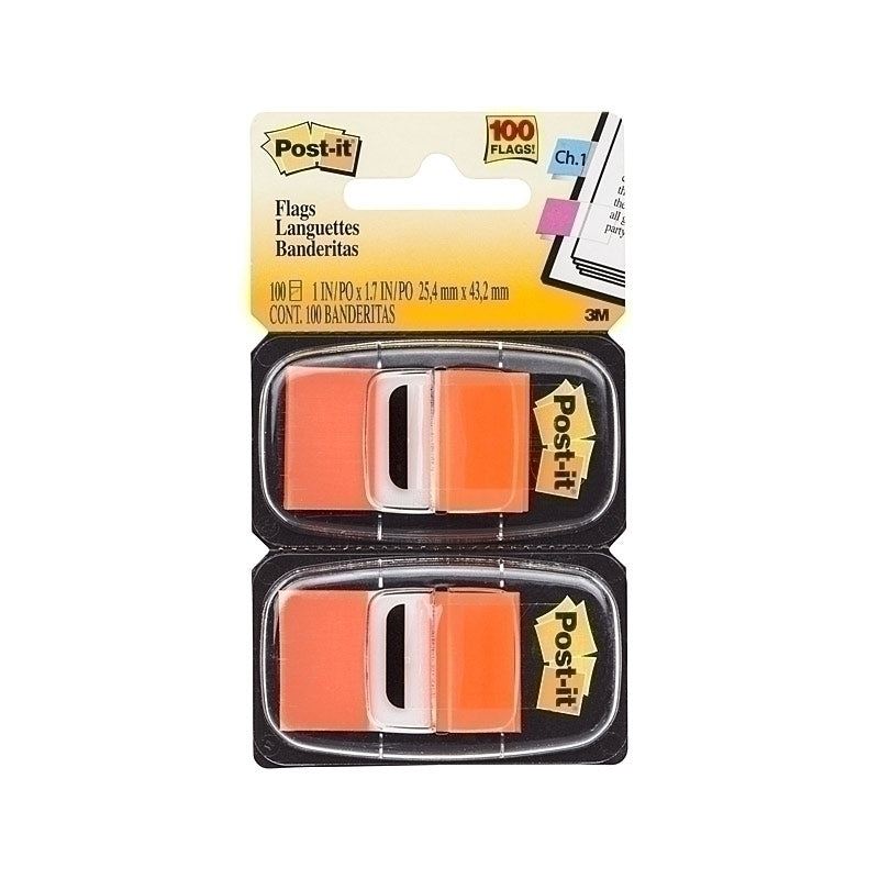 Post-It Flags Orange 25 x 43mm 2-Pack - Box of 6 - 7100030634