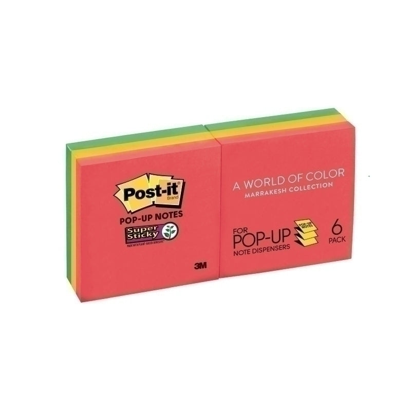 Post-It Super Sticky Pop-up Notes Marrakesh 76 x 76mm 6-Pack - 7100159427